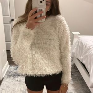 Target - fluffy open back knit top